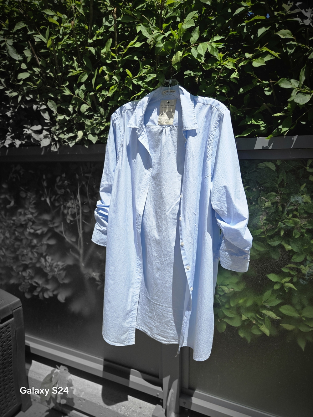 Maison Scotch La Femme  Light Blue Long-Sleeve Women's Shirt Cotton Dress Size 4